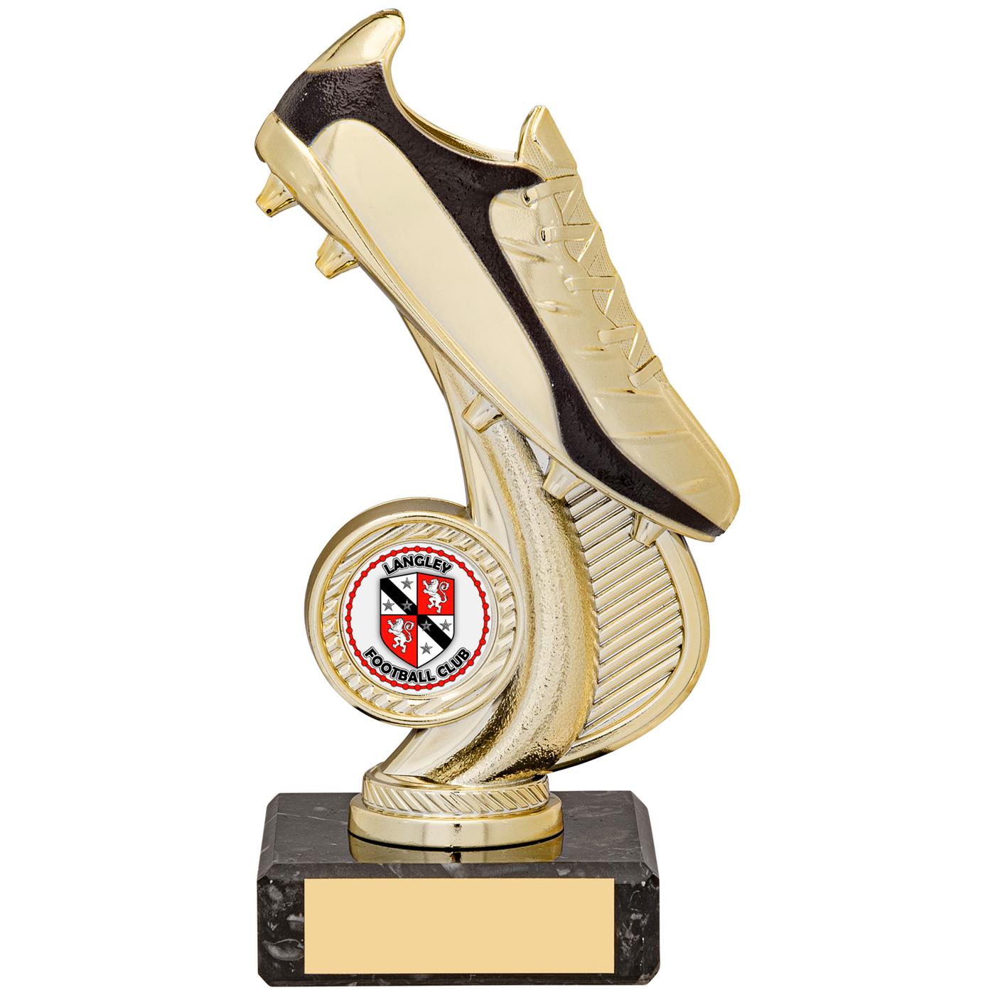 Football Boot Trophy Award in Metallic Gold