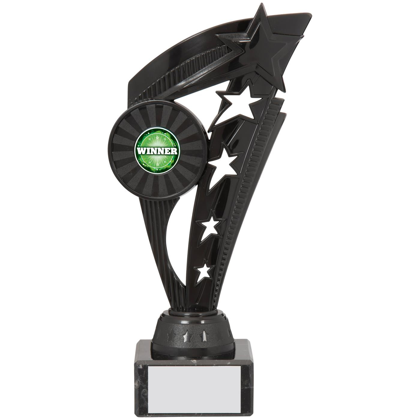 Star Trophy Award in Black with Stars