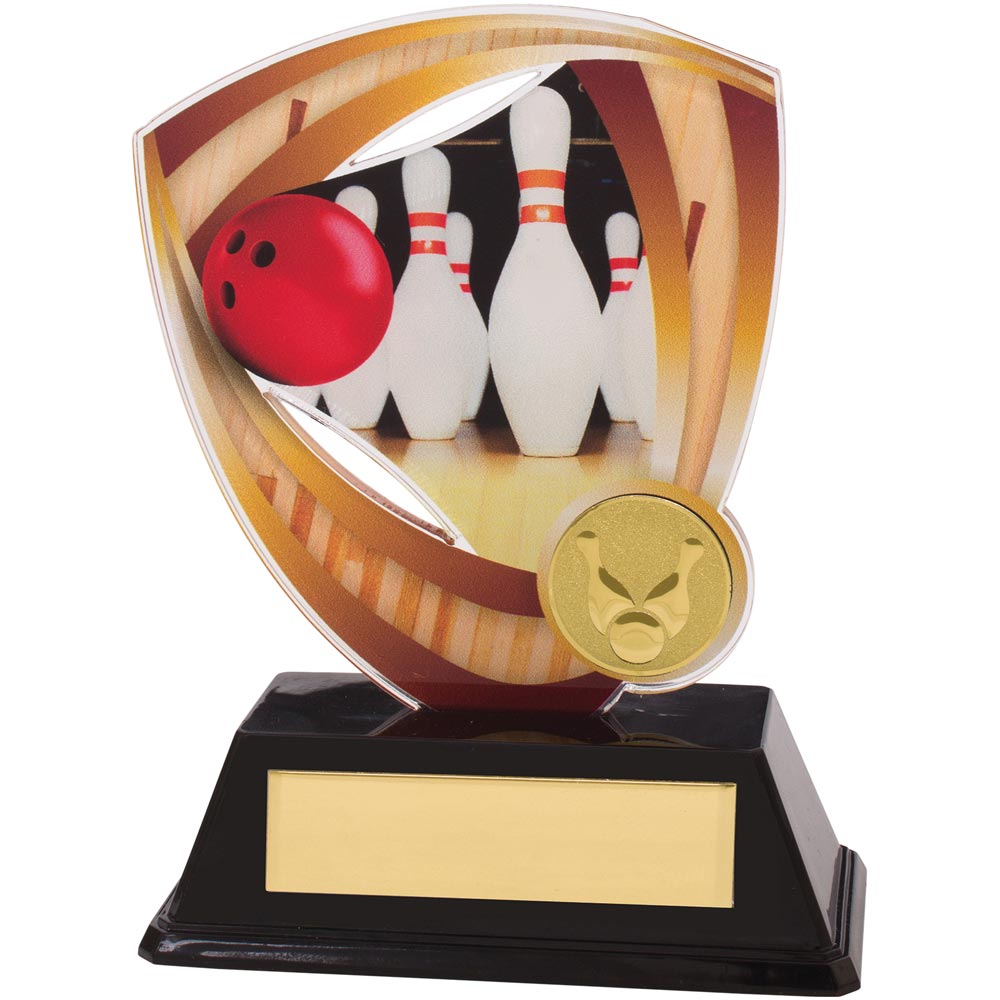 Fortress Ten Pin Bowling Acrylic Trophy Award