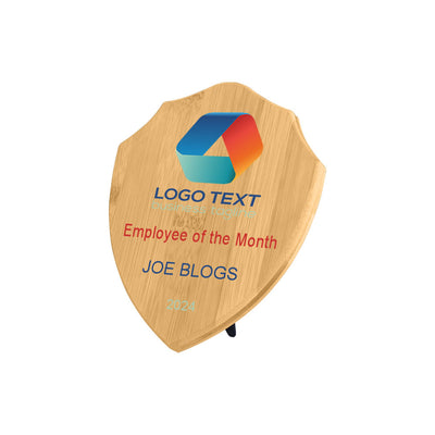 Bamboo Wooden Shield Award Trophy Colour Printed