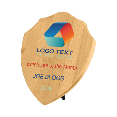 Bamboo Wooden Shield Award Trophy Colour Printed