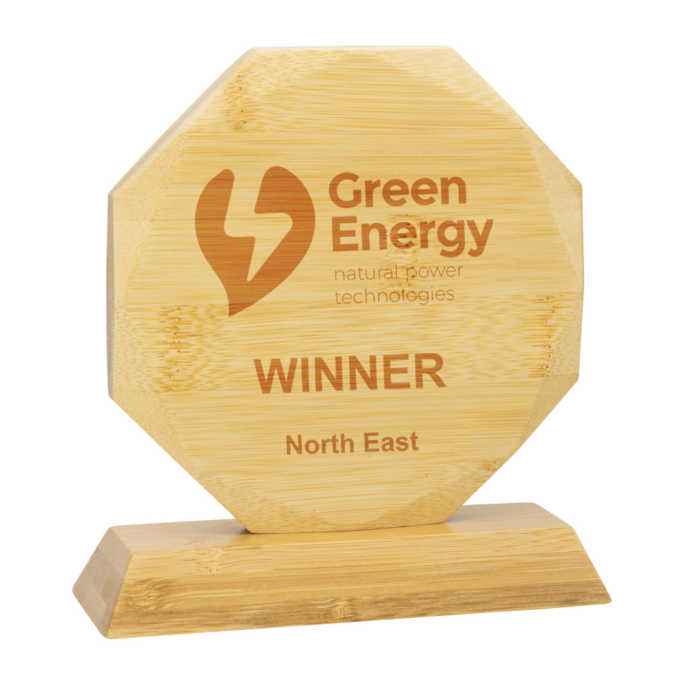 Aspire Bamboo Wooden Award Sustainable Trophy - Laser Engraved