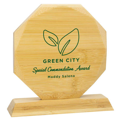 Aspire Bamboo Wooden Award Sustainable Trophy - Colour Printed