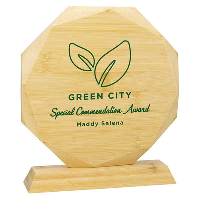 Aspire Bamboo Wooden Award Sustainable Trophy - Colour Printed