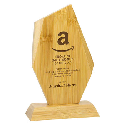 Discovery Bamboo Wooden Award Sustainable Trophy - Laser Engraved