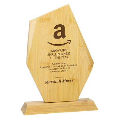 Discovery Bamboo Wooden Award Sustainable Trophy - Laser Engraved