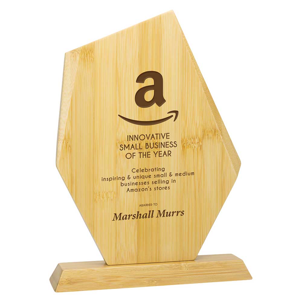 Discovery Bamboo Wooden Award Sustainable Trophy - Laser Engraved