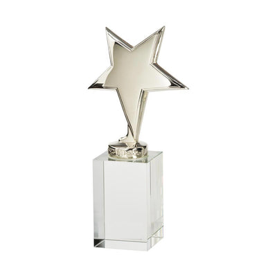 Dallas Crystal & Chrome Star Award Trophy