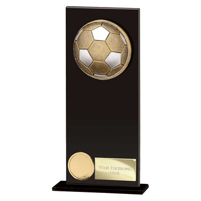 Ikon Hero Black Football Glass Trophy Award