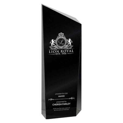 Glacier Peak Crystal Glass Award in Black