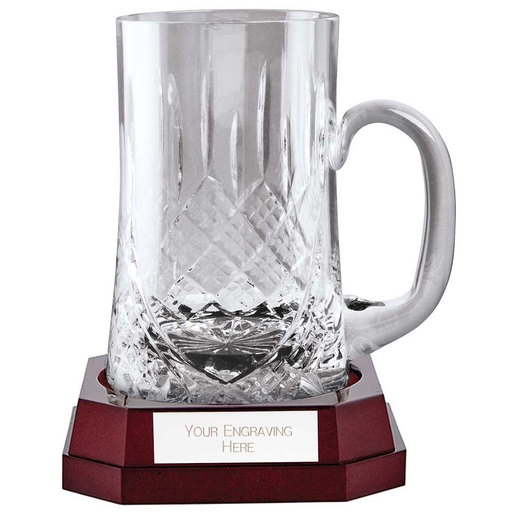 Lindisfarne The Saint Bernica Premium Crystal 1 Pint Tankard with Base