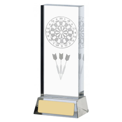 Darts Lasered Glass Trophy Award