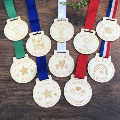 Personalised Cycling Wooden Medal