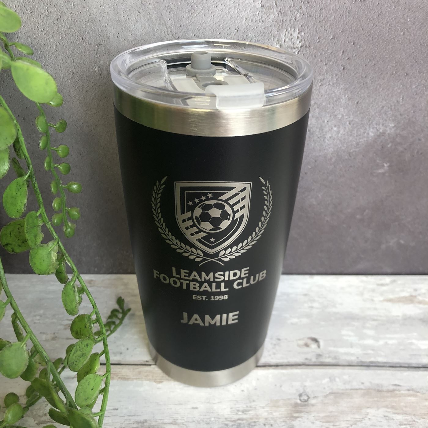 Personalised Mug Metal Coffee Hot or Cold 500ml - Any Club/Logo