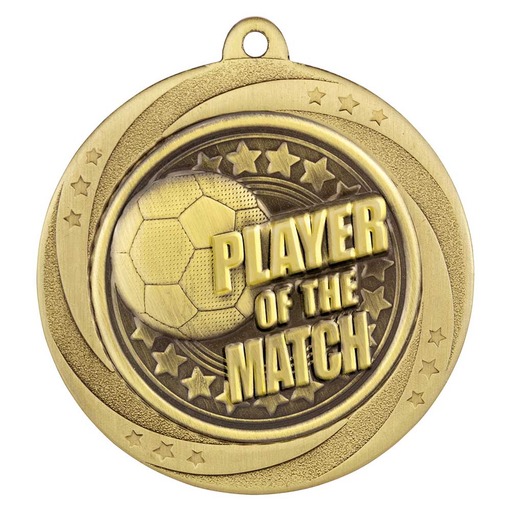 Superstar Player Of The Match Football Medal 6cm