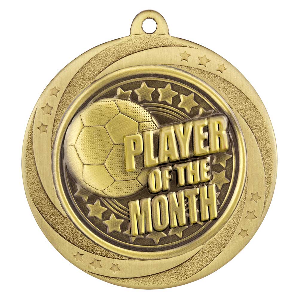 Superstar Player Of The Month Football Medal 6cm