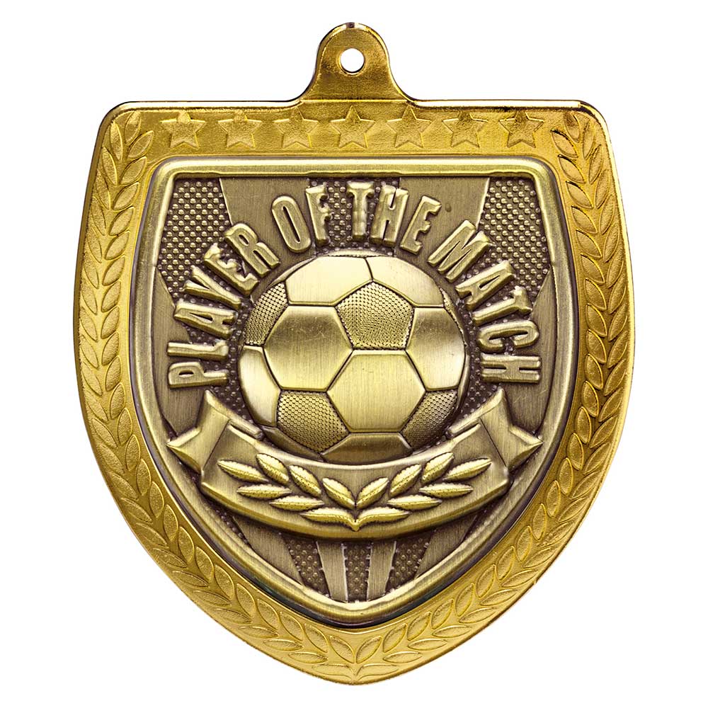 Cobra Player of the Match Shield Football Medal 7.5cm