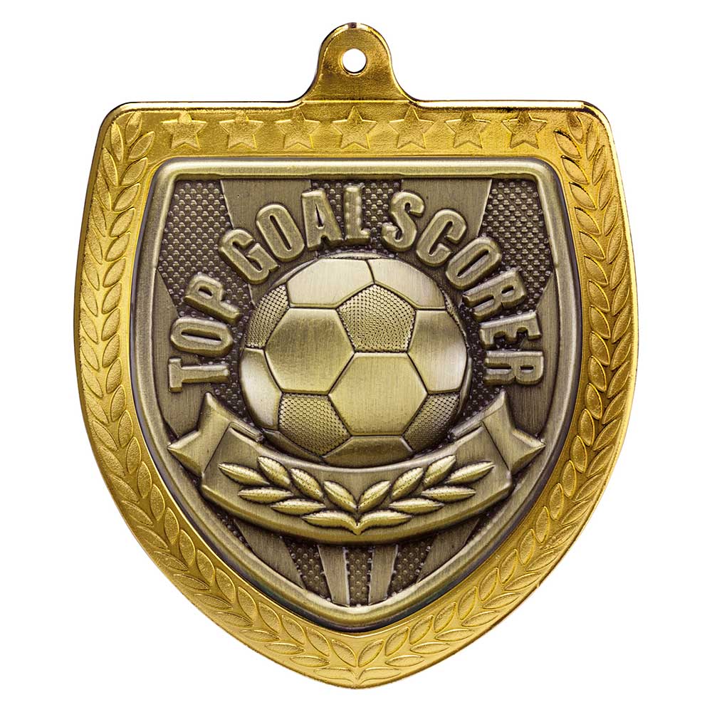 Cobra Top Goal Scorer Shield Football Medal 7.5cm