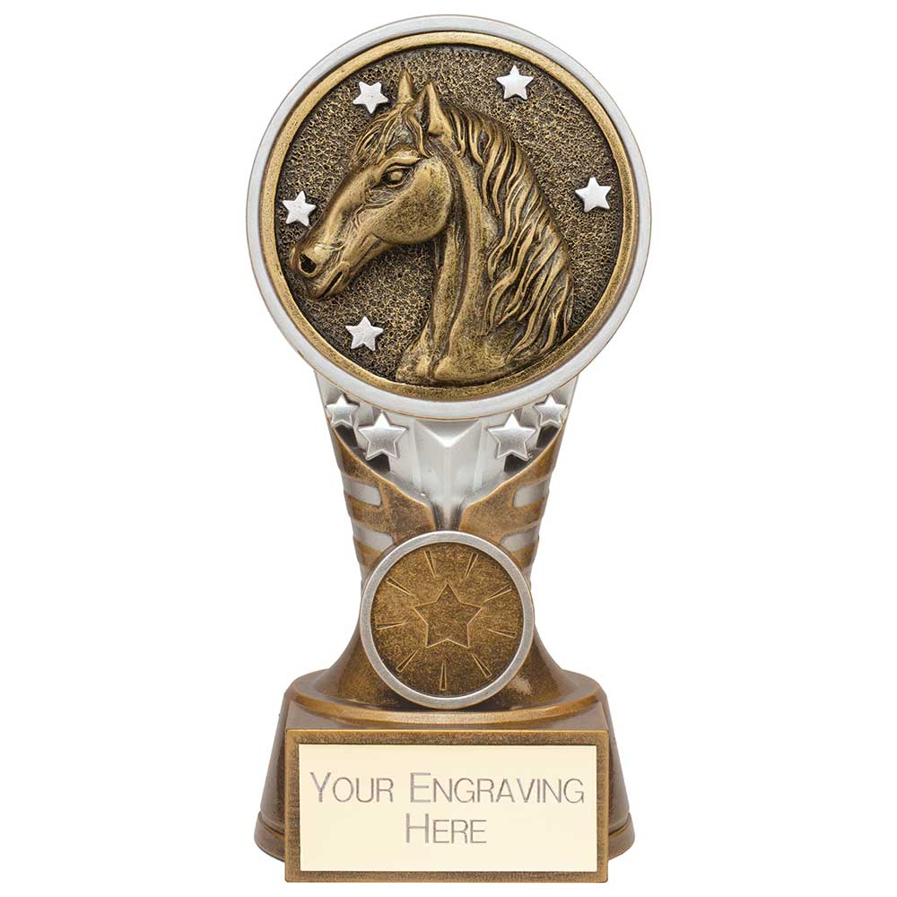 Ikon Equestrian Trophy Tower Award Silver And Gold