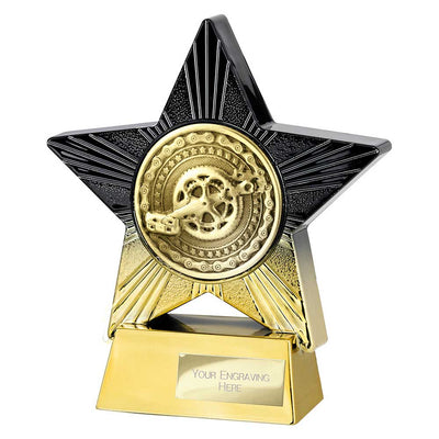 Superstar Cycling Trophy Award Black And Gold