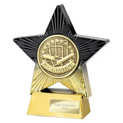 Superstar Gymnastics Trophy Award Black And Gold