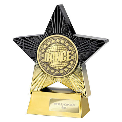 Superstar Dance Trophy Award Black And Gold