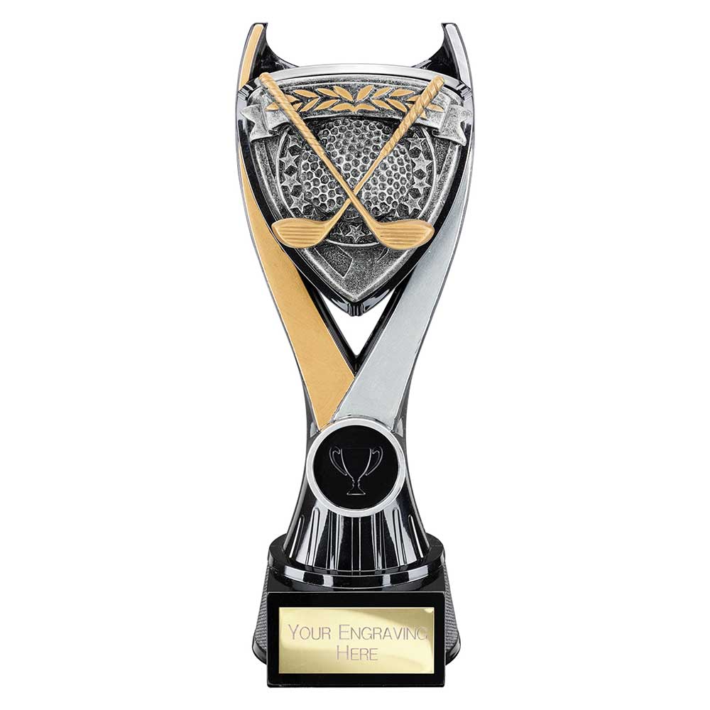 Wolverine Golf Trophy Tower Award Carbon Black And Gold Fusion