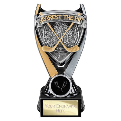 Wolverine Nearest Pin Trophy Tower Award Carbon Black And Gold Fusion