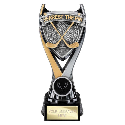 Wolverine Nearest Pin Trophy Tower Award Carbon Black And Gold Fusion