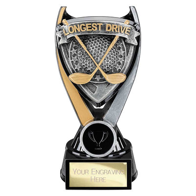 Wolverine Longest Drive Trophy Tower Award Carbon Black And Gold Fusion