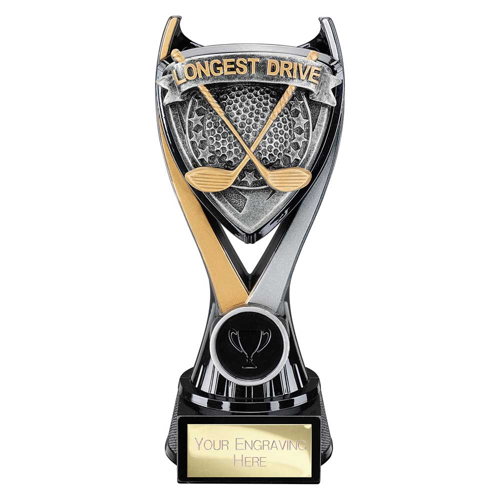 Wolverine Longest Drive Trophy Tower Award Carbon Black And Gold Fusion