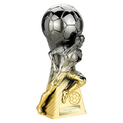 Trailblazer Womans Football Trophy Award Gunmetal Gold