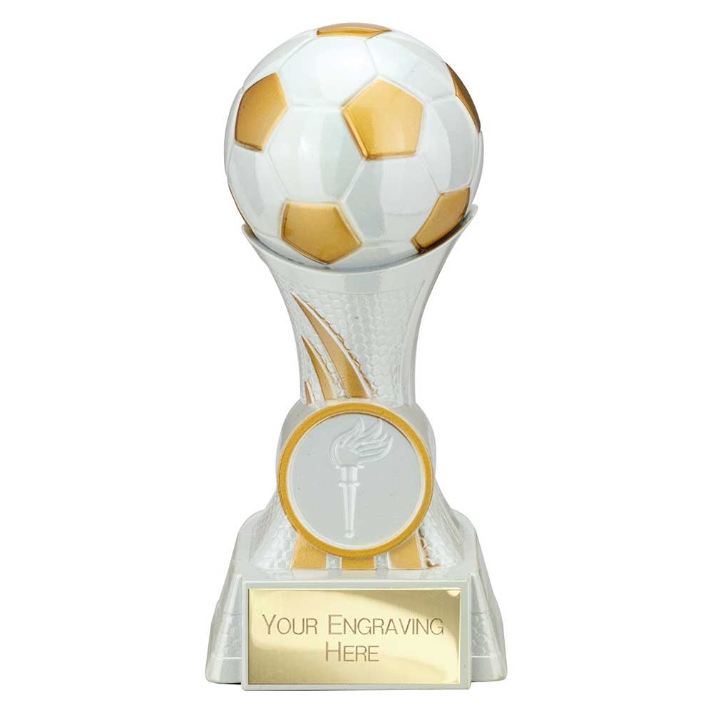 Attack Strike Football Trophy Award White Gold