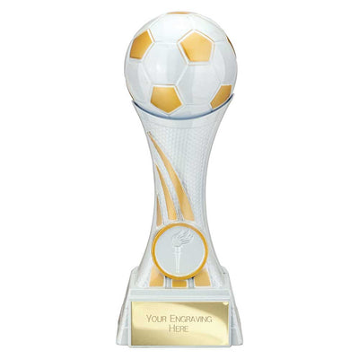 Attack Strike Football Trophy Award White Gold