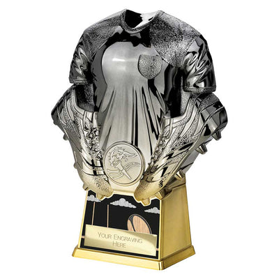 Invincible Rugby Shirt Trophy Award Heavyweight Gunmetal And Gold