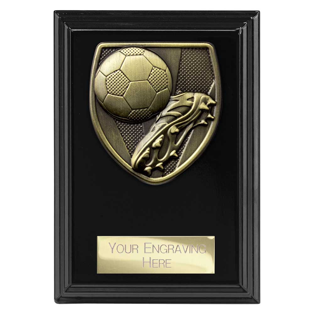 Cobra Football Boot Ball Award Plaque Trophy Black