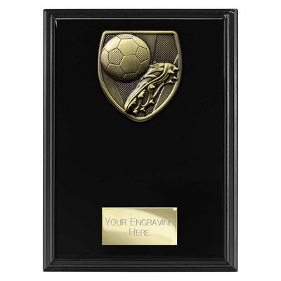 Cobra Football Boot Ball Award Plaque Trophy Black