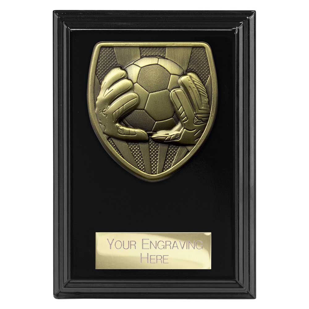 Cobra Football Goal Keeper Award Plaque Trophy Black