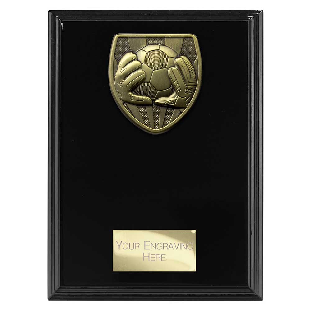 Cobra Football Goal Keeper Award Plaque Trophy Black