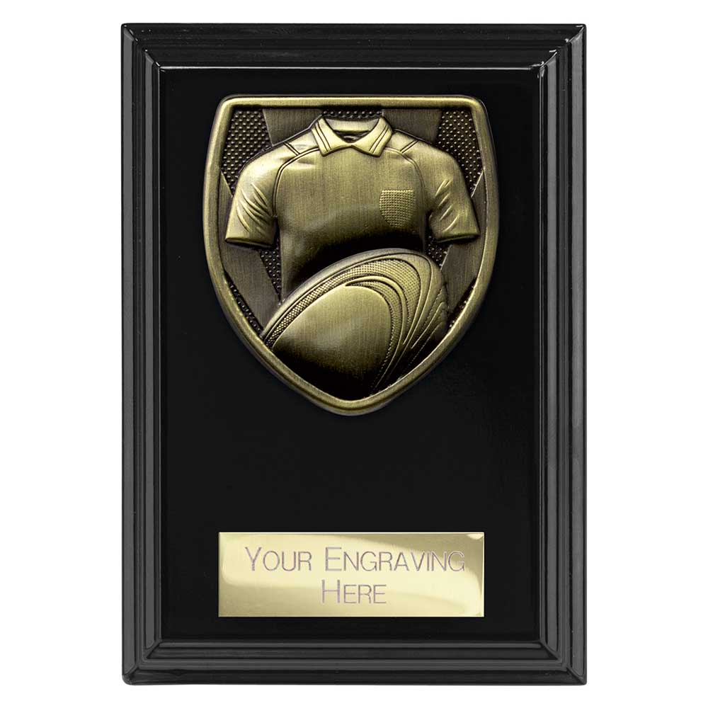 Cobra Rugby Shirt And Ball Plaque Award Epic Black