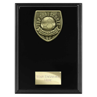 Cobra Plaque Top Scorer Football Trophy Award Black