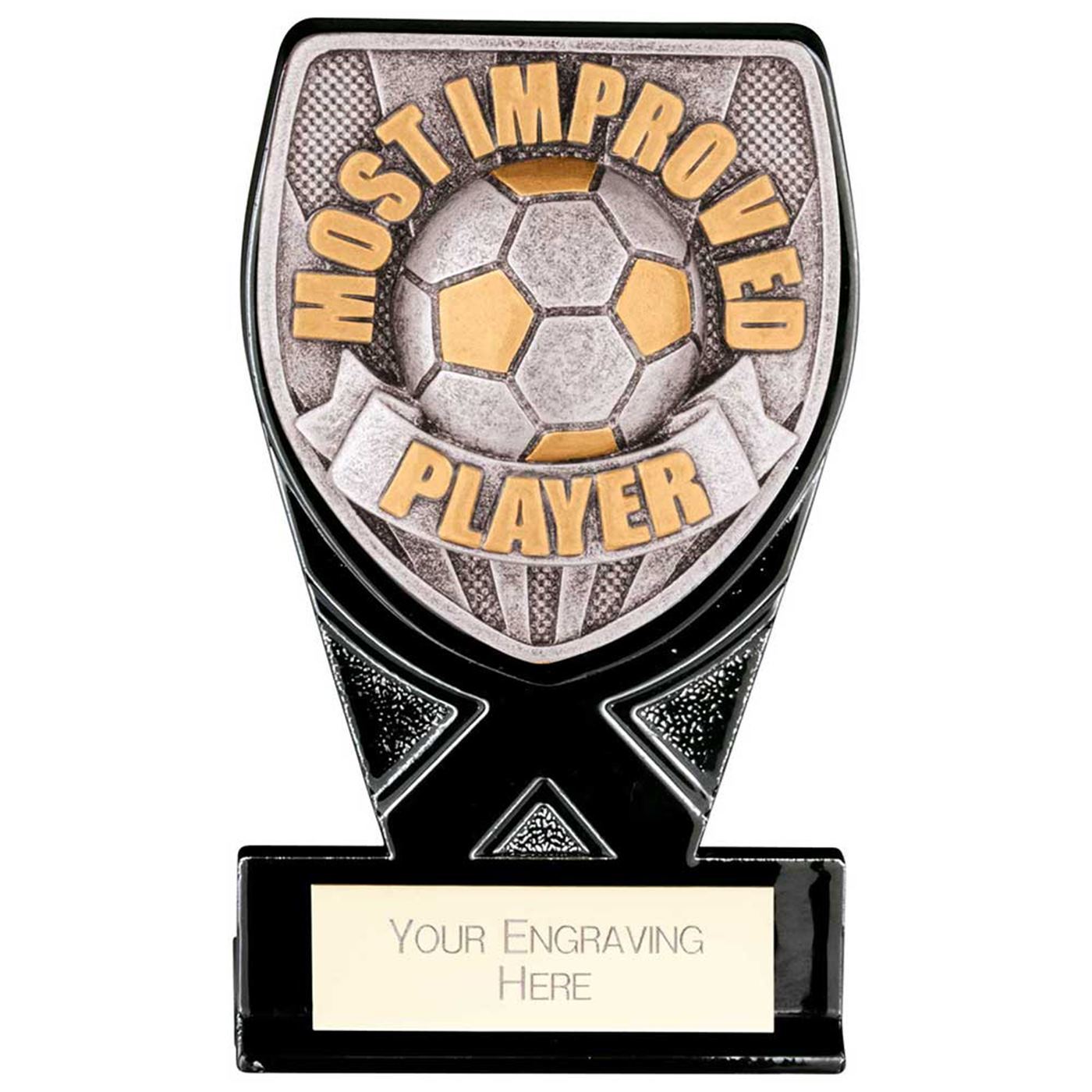 Mini Black Cobra Heavyweight Most Improved Football Trophy