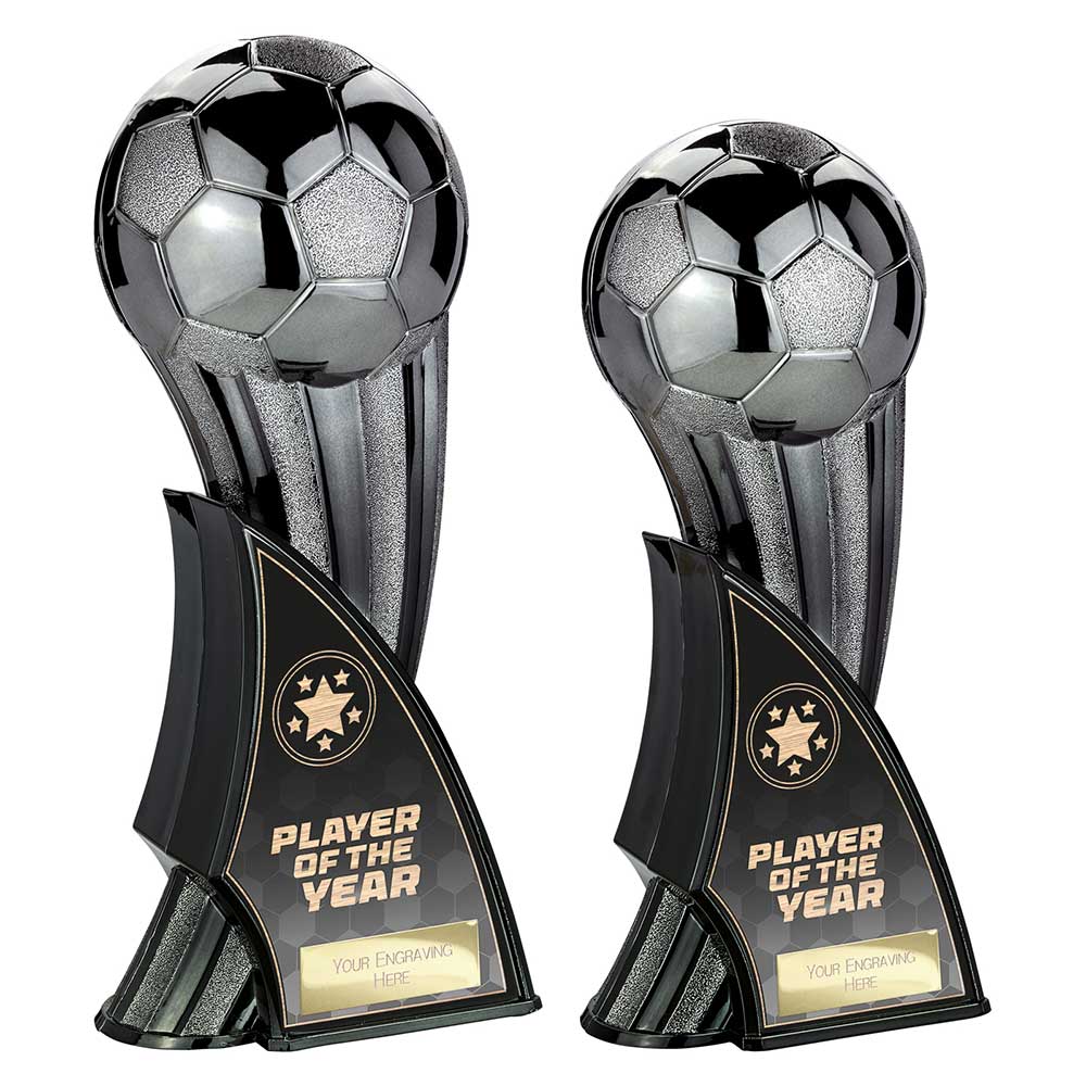 Firestorm Heavyweight Player Of The Year Football Trophy Award Gunmetal To Black