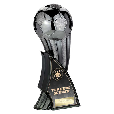 Firestorm Heavyweight Top Goal Scorer Football Trophy Award Gunmetal To Black