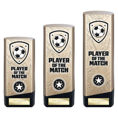 Prime Heavyweight Player Of The Match Football Award Trophy Gold Black