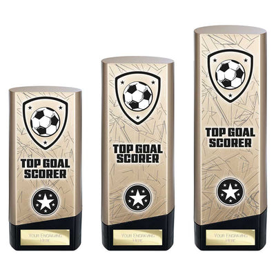 Prime Heavyweight Top Goal Scorer Football Award Trophy Gold Black