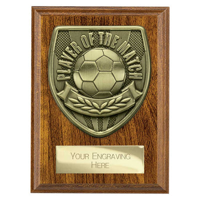 Cobra Plaque Player Of The Match Football Trophy Award Walnut