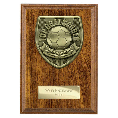 Cobra Plaque Top Scorer Football Trophy Award Walnut