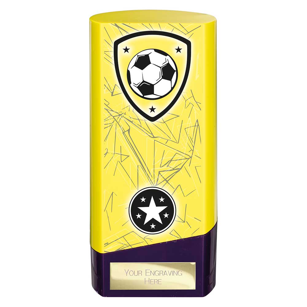 Prime Heavyweight Football Trophy Award Yellow Purple