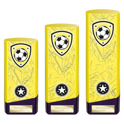 Prime Heavyweight Football Trophy Award Yellow Purple